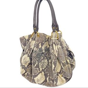 Juicy Couture Velour Purse Large Snake Print